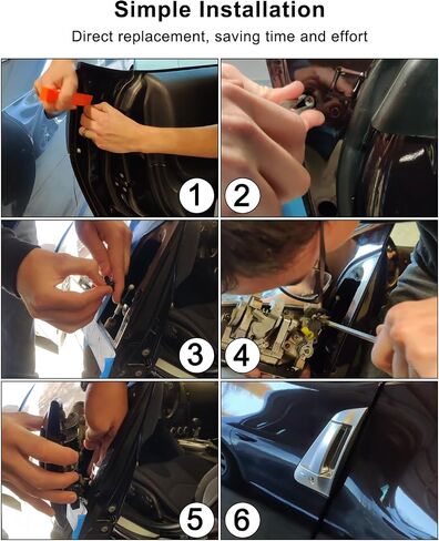 TIKSCIENCE Exterior Door Handle Assembly Front Right Passenger Side Fit for Nissan 370Z 2009-2017 Replace 96900 80606-1EA0B 80606-1EA0C, Silver in Kuwait