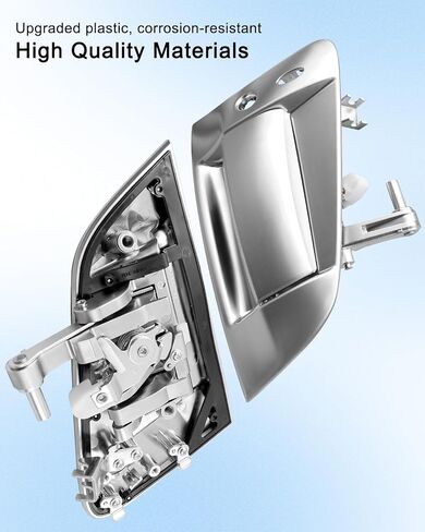 TIKSCIENCE Exterior Door Handle Assembly Front Right Passenger Side Fit for Nissan 370Z 2009-2017 Replace 96900 80606-1EA0B 80606-1EA0C, Silver in Kuwait