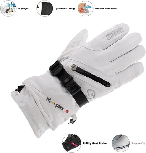 Swany Women's X-Cell 2.1 Sports Moisture-Wicking Quick-Drying Warm Durable Flexible Leather Winter Gloves in Kuwait
