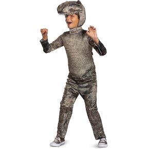 T-Rex Costume for Kids, Official Adaptive Jurassic Park Costume Jumpsuit, Child