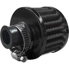 Car Breather Filter, 0.47"/12mm Cold Air Intake Filter Cleaner, Crankcase Vent Valve Cover Filter Breather, Automotive Air Filter for Most Car Motorcycle (Black)