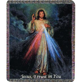 Manual Inspirational Collection 50 x 60-Inch Tapestry Throw, The Divine Mercy,