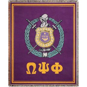 Bad Bananas BBGreek Omega Psi Phi Official Vendor - Woven Tapestry - 51 x 63 Inches - Fraternity Paraphernalia