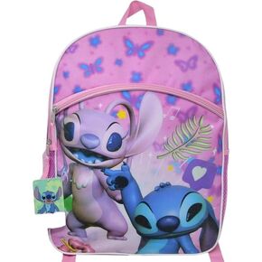 Disney Stitch & Angel 16" Backpack with 1 front pocket