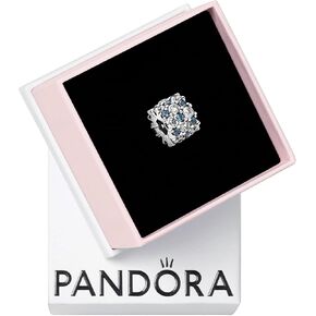 PANDORA Blue & Clear Sparkle Charm - Compatible with PANDORA Moments Bracelets - Jewelry for Women - Gift for Women in Your Life - Made with Sterling Silver & Cubic Zirconia, With Gift Box