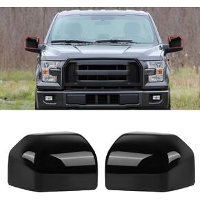 Moonlinks Compatible with 2015-2020 Ford F150 Side Mirror Cover Replacement,Glossy Black Mirror Cap LH & RH Side Door Exterior Rearview Mirror Cover Trim for F150 2015 2016 2017 2018 2019 2020(1 Pair）