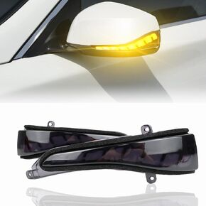 Smoked Lens 3 in 1 Performance Dynamic Sequential Blink LED Side Mirror Turn Signal Light Strip Assembly White Light Parking Puddle Light Lamp Kit For Infiniti Q50 Q60 Q70 QX30