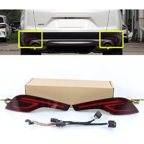 LED Tail Rear Bumper Reflectors Lights Fit for 2017 2018 2019 Honda CRV with LED Brake/Driving/Turn Signal Light Fog Lamps Assembly