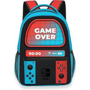 Boys Backpack Set With Lunch Bag and Pencil Case, Gamer Backpacks For Kids Boys Children Teens, Video Game Bookbag, Large Travel Laptop Backpacks