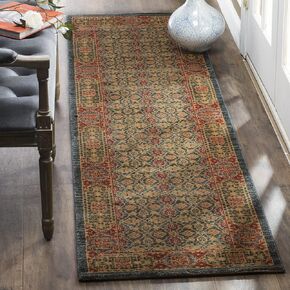 SAFAVIEH Mahal Collection Runner Rug - 2'2" x 6', Light Blue & Red, Traditional Oriental Design, Non-Shedding & Easy Care, Ideal for High Traffic Areas in Living Room, Bedroom (MAH623K)