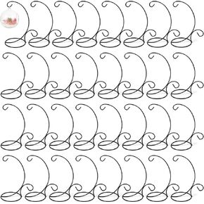 Tandefio 32 Pcs Christmas Ornament Display Stands 9" H Iron Hanging Stand Rack Holder Air Plant Holder Terrariums Hanger For Christmas Halloween Glass Witch Ball Home Party Decor Craft Fair Art