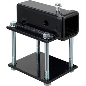 Bolt-on RV Bumper Hitch Receiver Adapter for 4-4.5'' Beams，2'' Receiver Opening, Trailer Rear Bumper for Camper Bike Racks Cargo Carriers