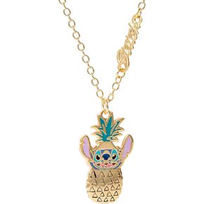 Disney Lilo & Stitch Necklace - 16" + 2" Flash Plated Necklace with Stitch Pendant - Jewelry - Officially Licensed
