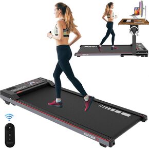 SereneLife Foldable Walking Pad Treadmill, Speed 0.6 – 7.6 MPH Under Desk 2.5 HP App Support, Easy Assembly and Storage, Wide Belt for Walking or Jogging