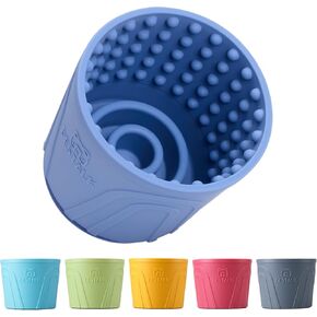 Dog Lick Bowl, Bestalk Anxiety Relief Slow Feeder Dog Lick Mat Treat Dispenser, Non-Slip Dog Licking Bowl Dog Enrichment Toys for Small Medium and Large Breed Dogs, BPA Free Silicone(Green,S)