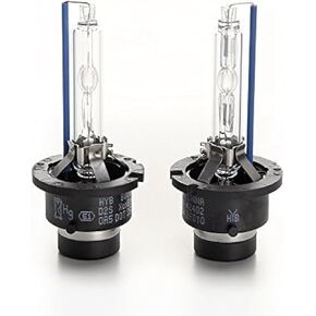 HYB D2S HID Bulbs, 8000K 20000LM Diamond White Xenon Replacement D2S HID Headlight Bulb, Low Beam 66240 85122UB 66040 Car Headlamps, IP68 Waterproof Design (Pack of 2)