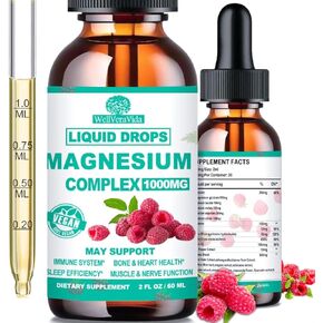 Cortisol Reducer Liquid Drops w. Calm Magnesium Vitamin D3 K2, Ashwagandha, St Johns Wort, Lemon Balm, Liquid Magnesium Glycinate 500mg for Balanced Cortisol, Harmone Balanced & Relaxation, Women