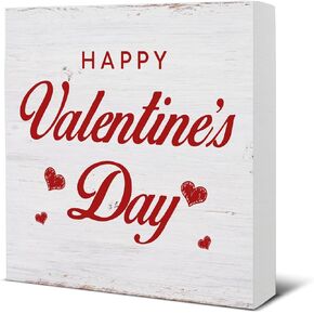 Farmhouse Religious the Great Love Story Wooden Sign Valentine's Day Decorations for Home Shelf Bible Verse Decor