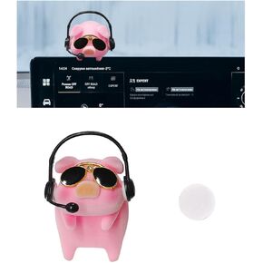 Swinging Pig Car Hanging Ornament, Lucky Piggy Pendant Decoration for Car Rear View Mirror, Super Cute Swinging Piggy Ornament for Vehicle Home Office, Car Accessories (Pig, Pendant)