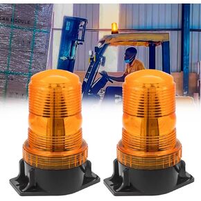 jose2015 2PCS Amber Forklift Beacon Strobe Light,30 LED Warning Emergency Safety Flashing Lights 12V 24V for Trucks, Tractor, Forklift, UTV, Cars, Bus