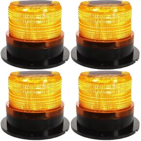 ERINGOGO 4pcs LED Strobe Light Magnetic Strobe Lights LED Flashing Beacon Light for Trucks LED Warning Safety Flashing Beacon Lights for Trucks, Tractor, Vehicles, Car, Golf Car