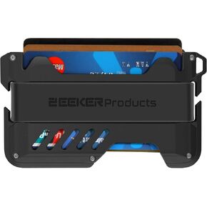 Air Wallet Minimalist Wallet with Built-in Airtag Chip, RFID Blocking Credit Card Clip, Bi-Fold Minimalist Wallet, Compatible with Apple Find My IOS Only, Trackable Wallet (Carbon Fiber Pattern)