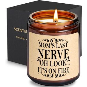هدايا للأم من ابنتها - شمعة معطرة باللافندر، هدايا عيد الأم - شموع هدايا مضحكة للنساء - هدايا فريدة من نوعها لأم زوجة الأب - هدايا شكرًا لها، هدايا عيد الميلاد