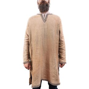 Norse Tradesman Medieval Tunic - 350 GSM Linen Fabric - Premium Quality Viking Reenactment Attire