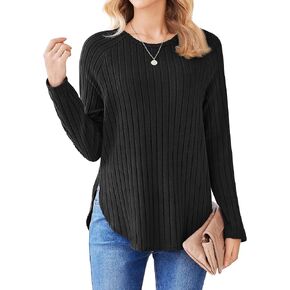 Women's Long Sleeve Tops Fall Loose Casual Stretchy Loose Shirts Wear with Leggings