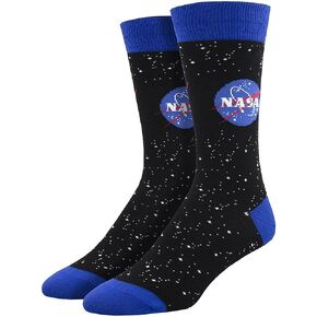 Socksmith Men's NASA Logo Crew Socks