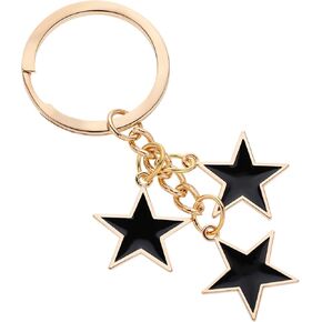 Y2K Aesthetic Star Charms Keychain Cute Star Keychain Stainless Steel Key Ring for Women Girls Bag Purse Backpack Wallet Keyring