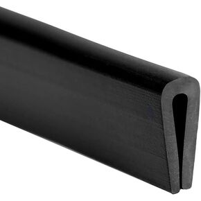 Rubber Edge Trim Black, U Channel PVC Plastic, Metal Sharp Edge Protector Fit for 0.09", Length 10 Feet (3.05 Meter)