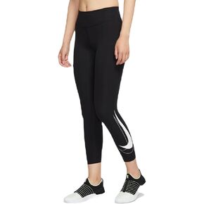 Nike Swoosh Run Women's 7/8 Mid-Rise Graphic Running Leggings (Plus Size)