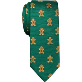 Retreez Christmas Gingerbread Man Woven Microfiber Skinny Tie