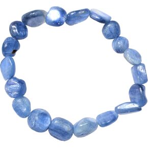 Zenergy Gems Charged Blue Kyanite Bracelet + Moroccan Selenite Pocket Puffy Heart Charging Crystal (Blue Kyanite Free Form Nugget)