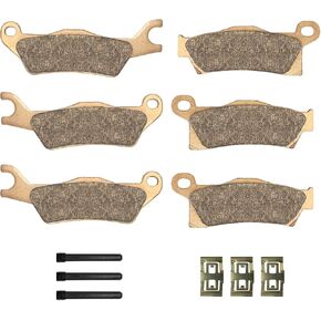 Sintered Brake Pads 3 Sets for Can Am Outlander 450/500 / 570/650 / 800/850 / 1000 Front & Rear Heavy Duty Brake Pads Replacement