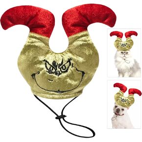 Funny Christmas Pet Hat,Festive Xmas Holiday Accessory for Small Dogs/Cats, Crazy Decoration for Party Holiday,Green 1Pcs