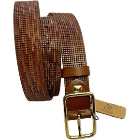 Antique Color Cobblestone Embossed Women's Belt