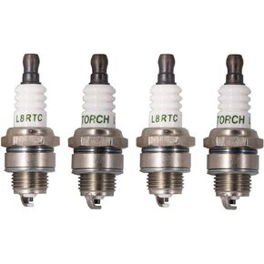 4PK TORCH L8RTC Spark Plug Replace for NGK BPMR8Y BPM8Y Spark Plug, for Champion RCJ6Y Spark Plug, for Kawasaki 920702115 Spark Plug, OEM