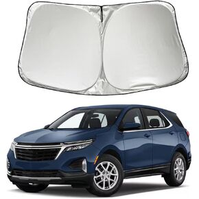 XHRING Windshield Sun Shade Sunshade Compatible with Chevy Equinox 2025 2024 2023 2018-2022 SUV Accessories, Custom Car Front Window Sun Visor Shield