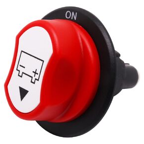 Battery Disconnect Switch 200A, 12-48V Battery Cut Off Switch Isolator Switch MAX.32V DC 200A Cont 300A INT Power Battery Switch for Motorcycle Marine Boat Auto Camper RV (NO-Off-Out)