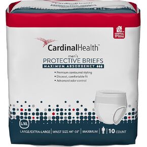 Cardinal Health™ Men's Protective Underwear, Sure Care™ Super, Maximum Absorbency, White, Small/Medium, Case of 80