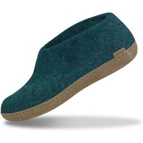 Glerups Wool Closed Heel Unisex Slipp Petrol - EU 47 - Men's 13-13.5 US Medium