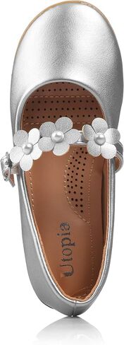 Nova Utopia Toddler Little Girls Flower Girl Dress Ballet Mary Jane Bow Flat Shoes in Saudi Arabia