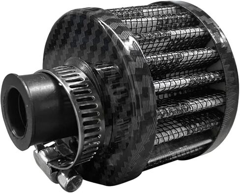 Car Breather Filter, 0.47"/12mm Cold Air Intake Filter Cleaner, Crankcase Vent Valve Cover Filter Breather, Automotive Air Filter for Most Car Motorcycle (Black) in Kuwait