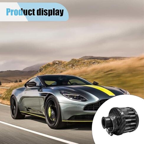 Car Breather Filter, 0.47"/12mm Cold Air Intake Filter Cleaner, Crankcase Vent Valve Cover Filter Breather, Automotive Air Filter for Most Car Motorcycle (Black) in Kuwait