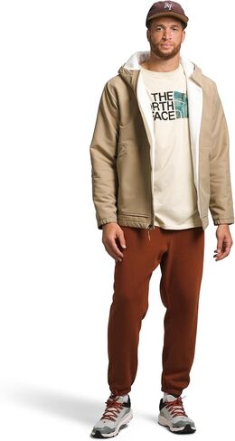 THE NORTH FACE Mens Camden Thermal Hoodie, XXL, Khaki Stone Dark Heather in Saudi Arabia