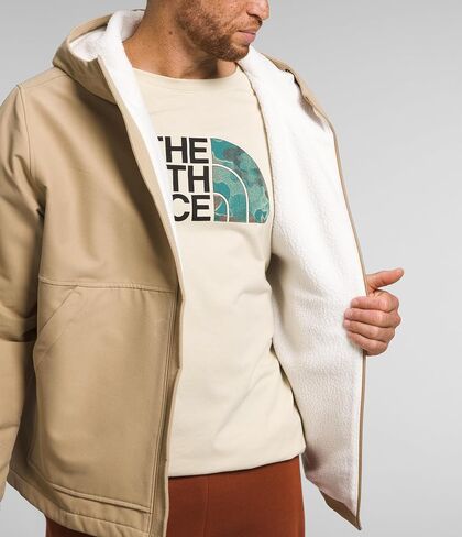 THE NORTH FACE Mens Camden Thermal Hoodie, XXL, Khaki Stone Dark Heather in Saudi Arabia