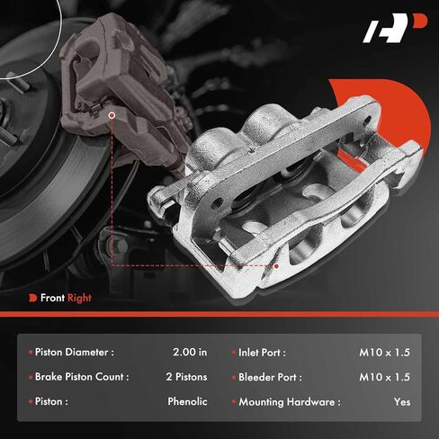 A-Premium Brake Caliper Assembly with Bracket Compatible with Select Chevy and GMC Models - Silverado 1500/Sierra 1500 2005-2007, Yukon Tahoe 2007-2008 - Front Left Driver Side in Saudi Arabia