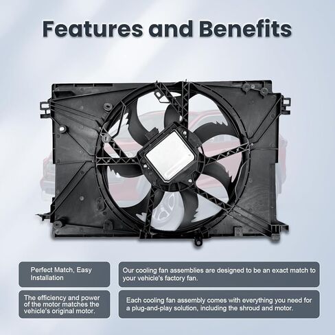 16360F0060 مروحة تبريد الرادياتير متوافقة مع 2019-2021 Toyota RAV4/ 2021 Toyota Venza/ 2023 Toyota Crown 2.5L استبدال # 16360-F0060 TO3115208 in Kuwait